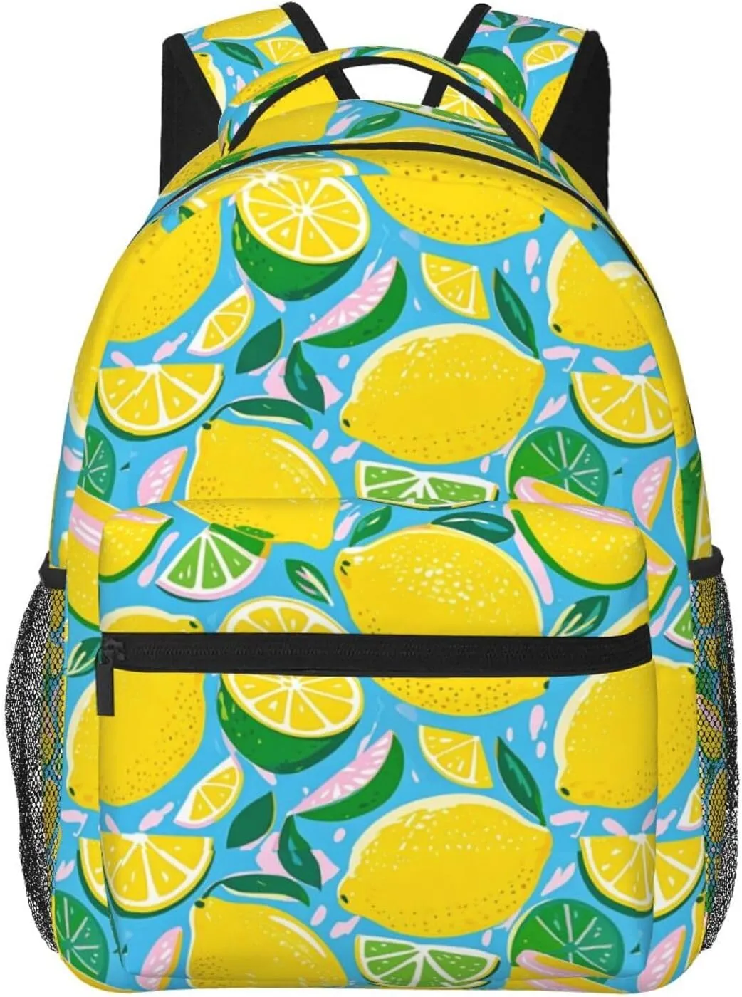 Lemon and Lime Refreshing Adult Backpacks 15 Inch Laptop Backpack Double Shoulder Bag for Work Travel Gifts