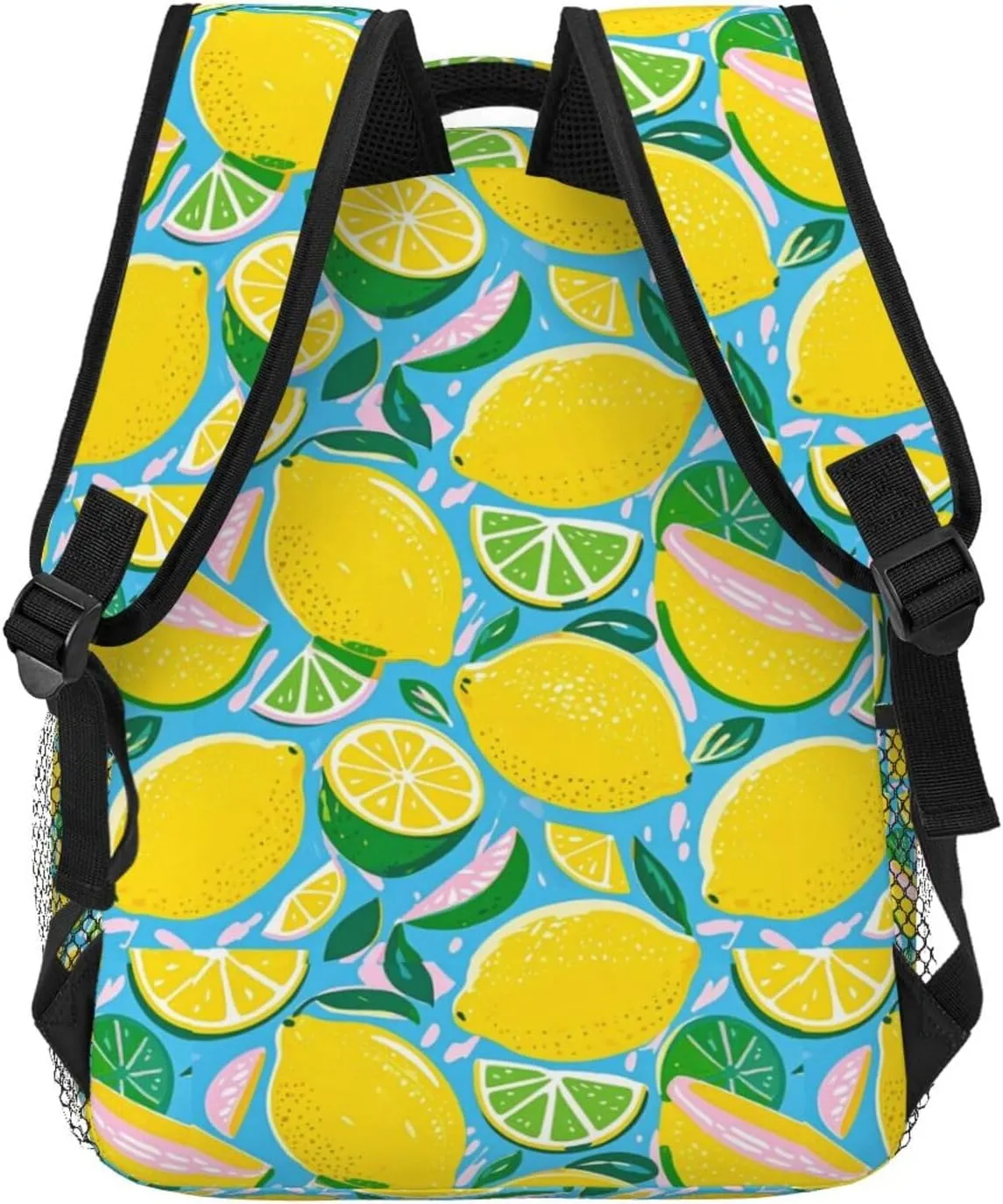 Lemon and Lime Refreshing Adult Backpacks 15 Inch Laptop Backpack Double Shoulder Bag for Work Travel Gifts