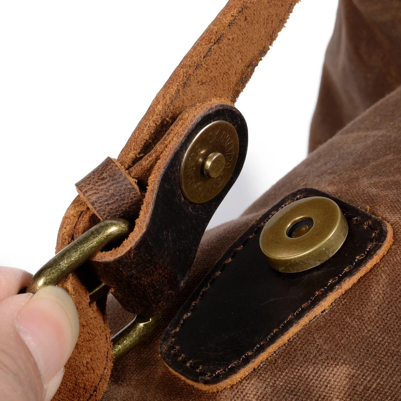 Lennox - Stylish leather canvas backpack