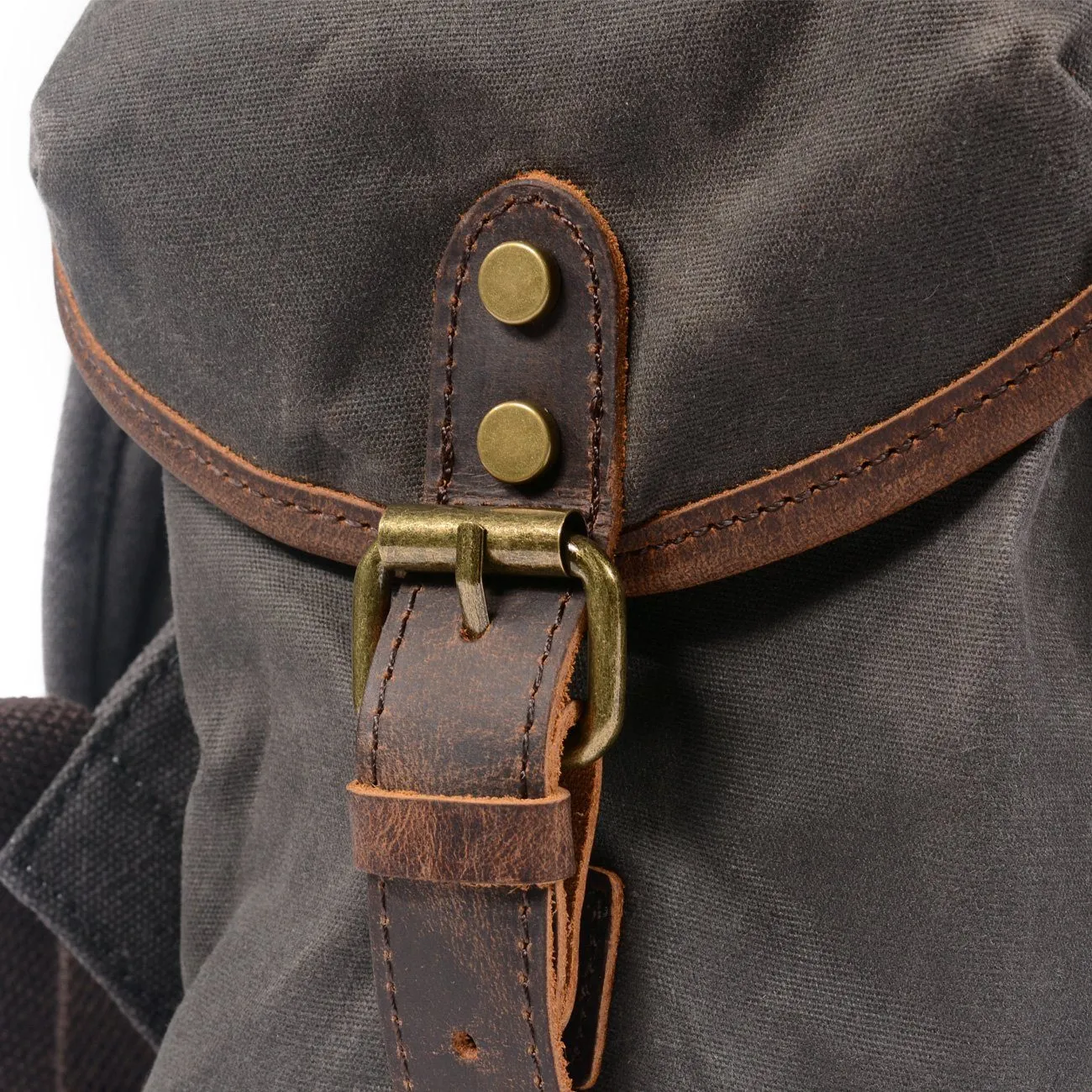 Lennox - Stylish leather canvas backpack