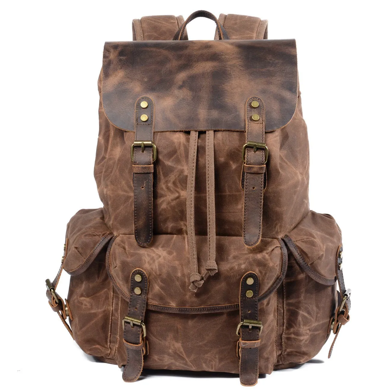 Lennox - Stylish leather canvas backpack