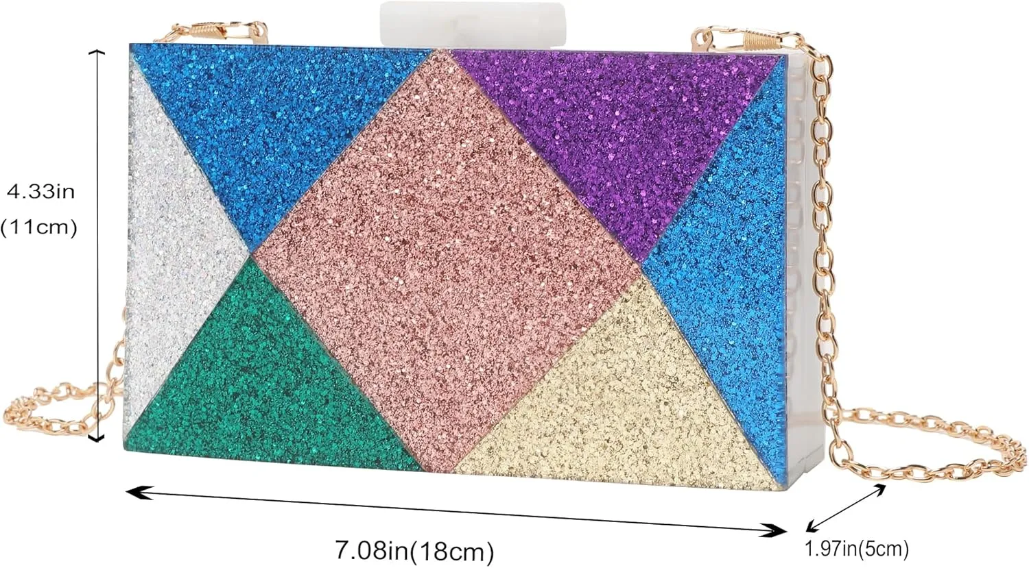 LETODE Acrylic Clutch Bags Purse Perspex Bag Handbags for Women