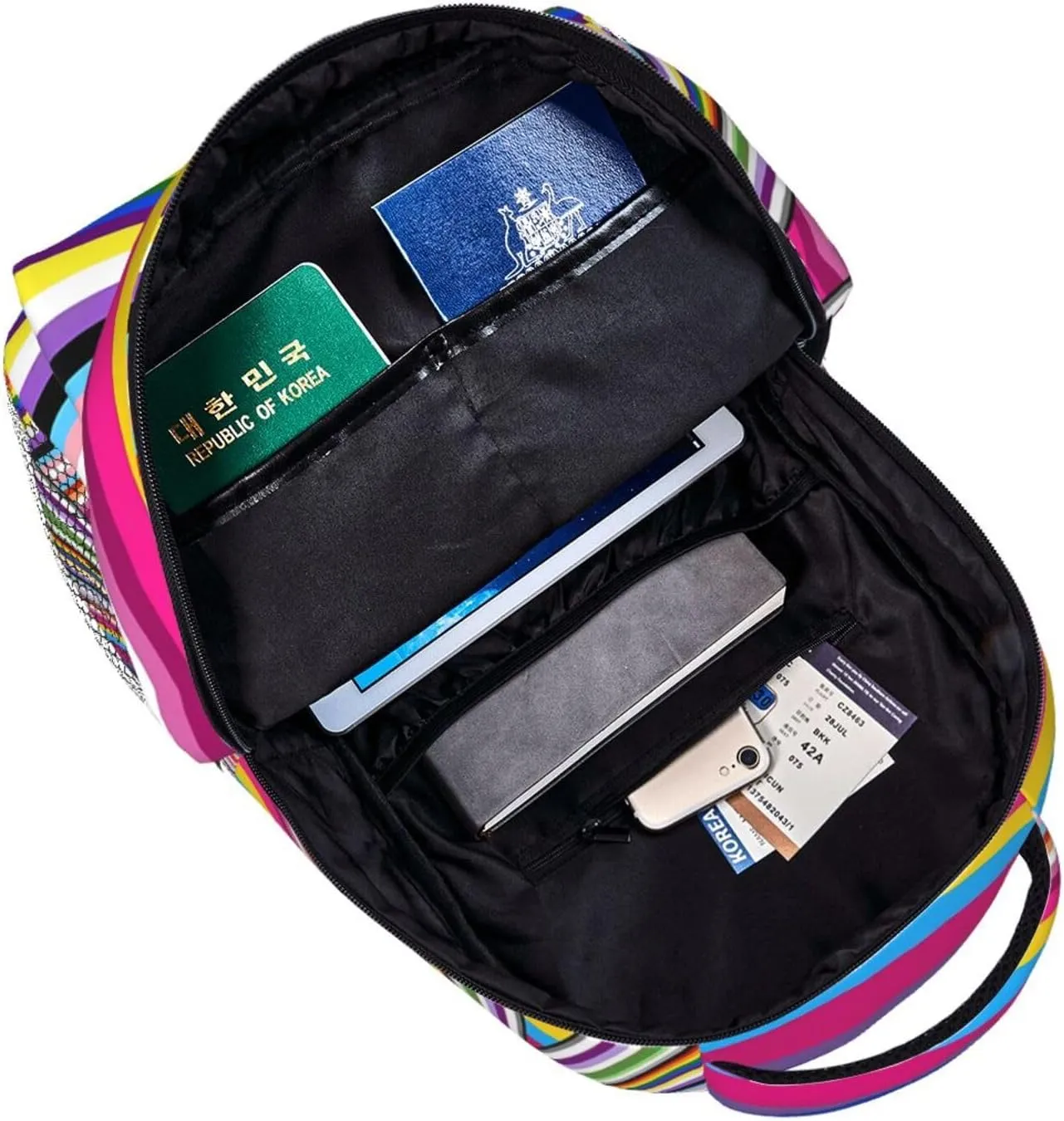 LGBT Pride Rainbow Gay Flag Casual Backpack Sport Backpacks Work Travel Rucksack Lightweight Laptop Daypack Adjustable Straps Bags with Pockets for Cycling Hiking