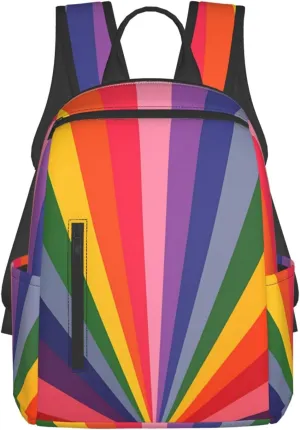 LGBT Rainbow Gay Pride LGBTQ Flag Travel Laptop Backpack Casual Backpacks Double Shoulder Daypack Notebook Rucksack Work Bags Sports Bag for Hiking Camping Beach
