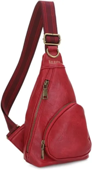 Liz Soto Lori Sling Bag for Women - Chest Bag for Women, Vegan Leather Travel Sling Bag, Small Sling Backpack Purse