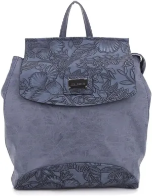 Liz Soto Nicole Navy Backpack Purse for Women - Convertible Back Pack Purse and Crossbody Bag for Women in Vegan Leather