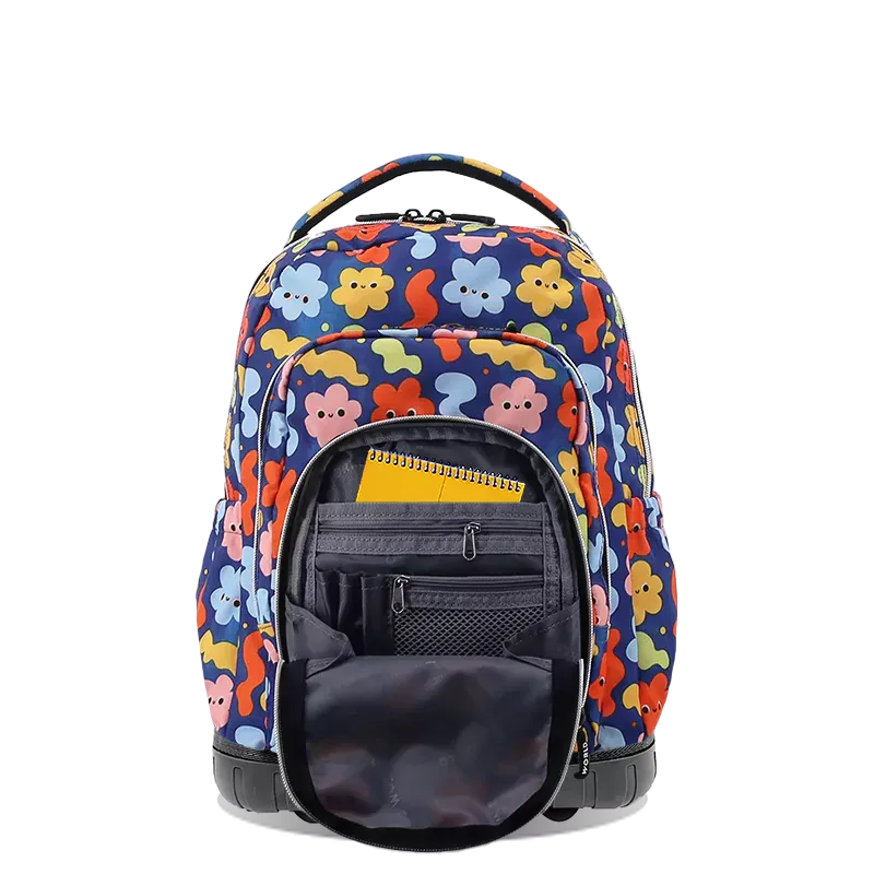 Lollipop Kids Rolling Backpack With Lunch Bag (16 Inch) in Baby Cloud