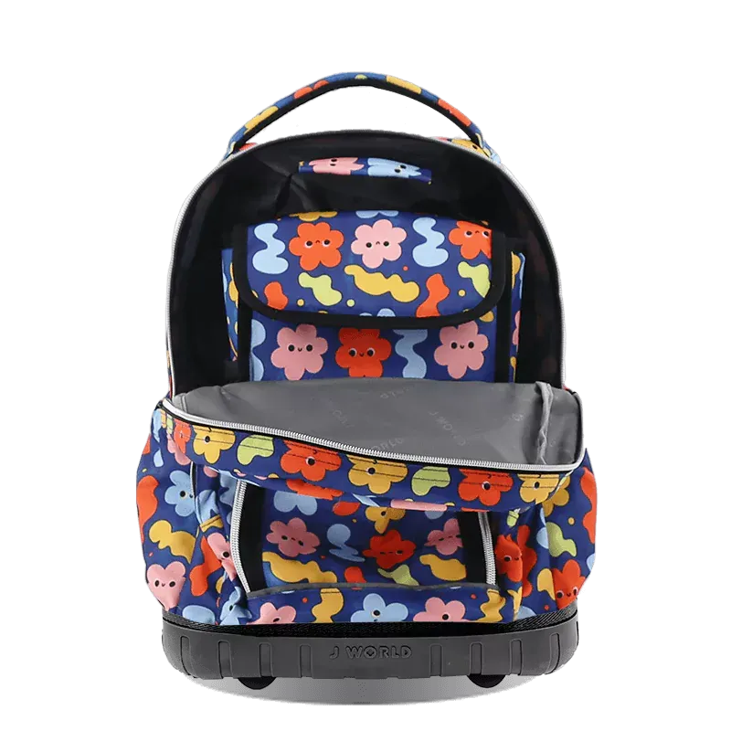 Lollipop Kids Rolling Backpack With Lunch Bag (16 Inch) in Baby Cloud