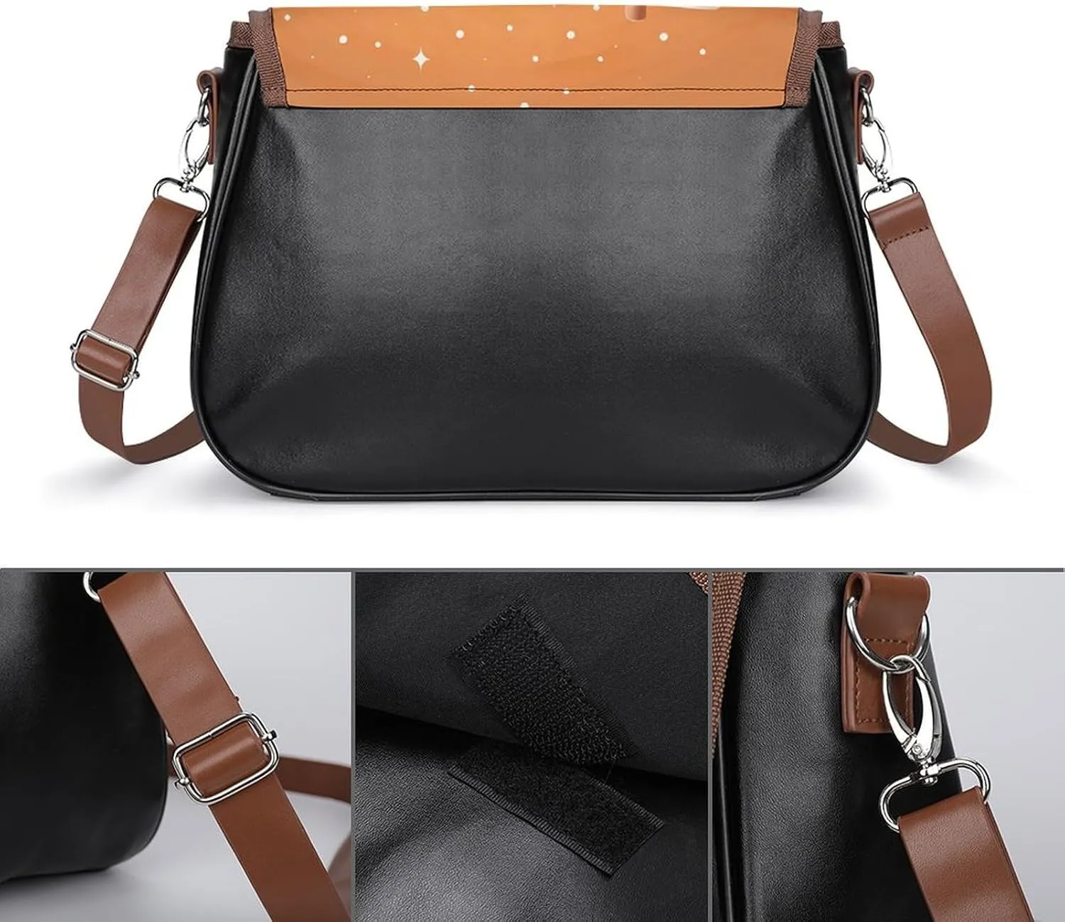 London Elements Pattern Crossbody Bags for Women Travel Shoulder Bag Small Leather Cross Body Handbags