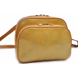 Louis Vuitton murray yellow patent leather backpacks