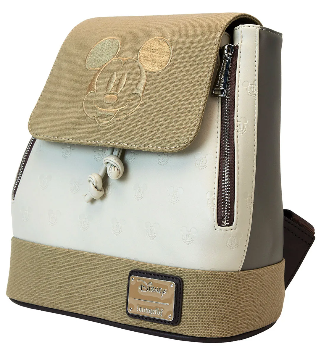 Loungefly Mickey & Friends In Beige Mini Backpack