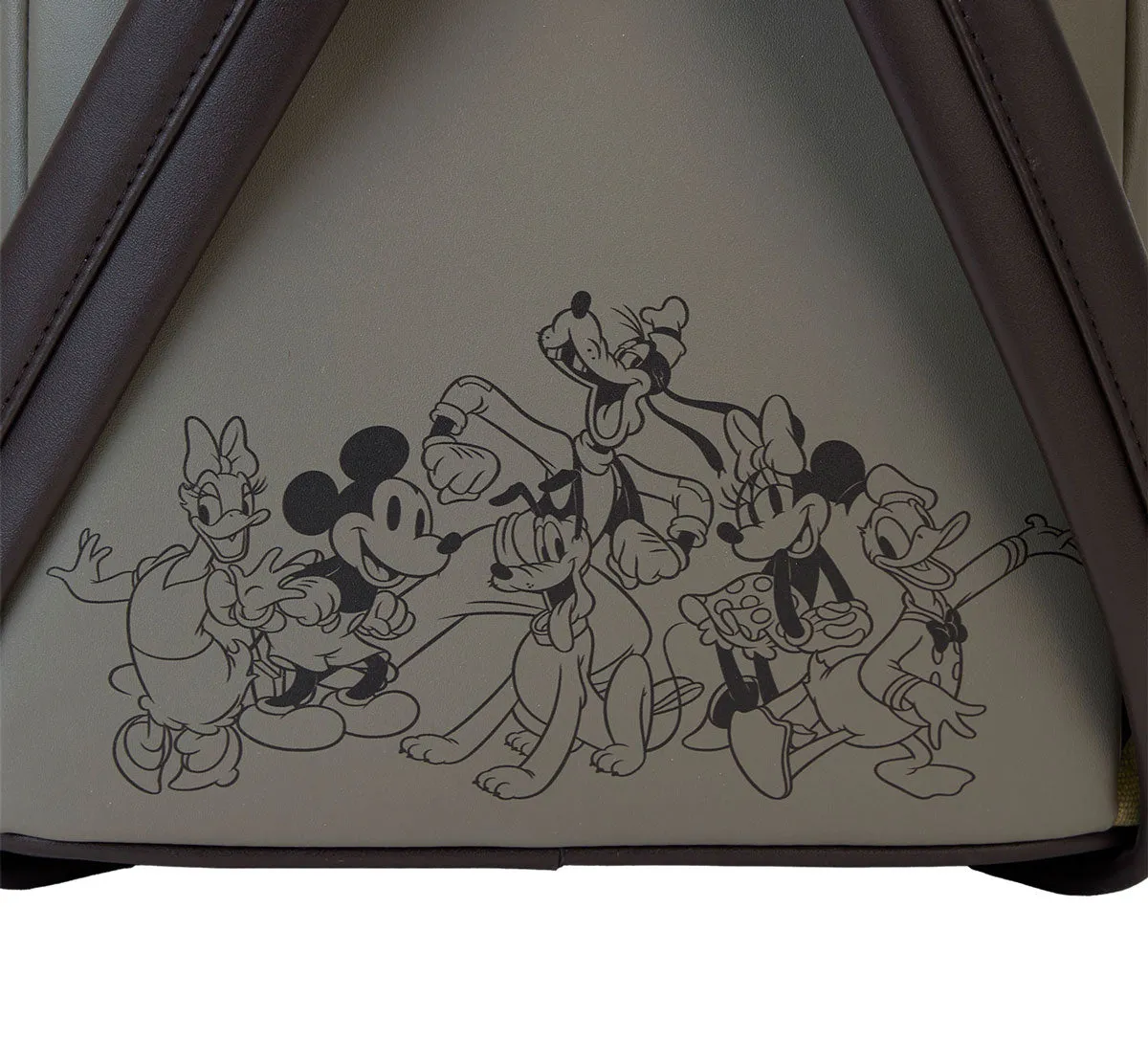 Loungefly Mickey & Friends In Beige Mini Backpack