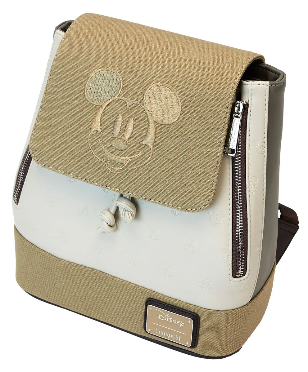 Loungefly Mickey & Friends In Beige Mini Backpack
