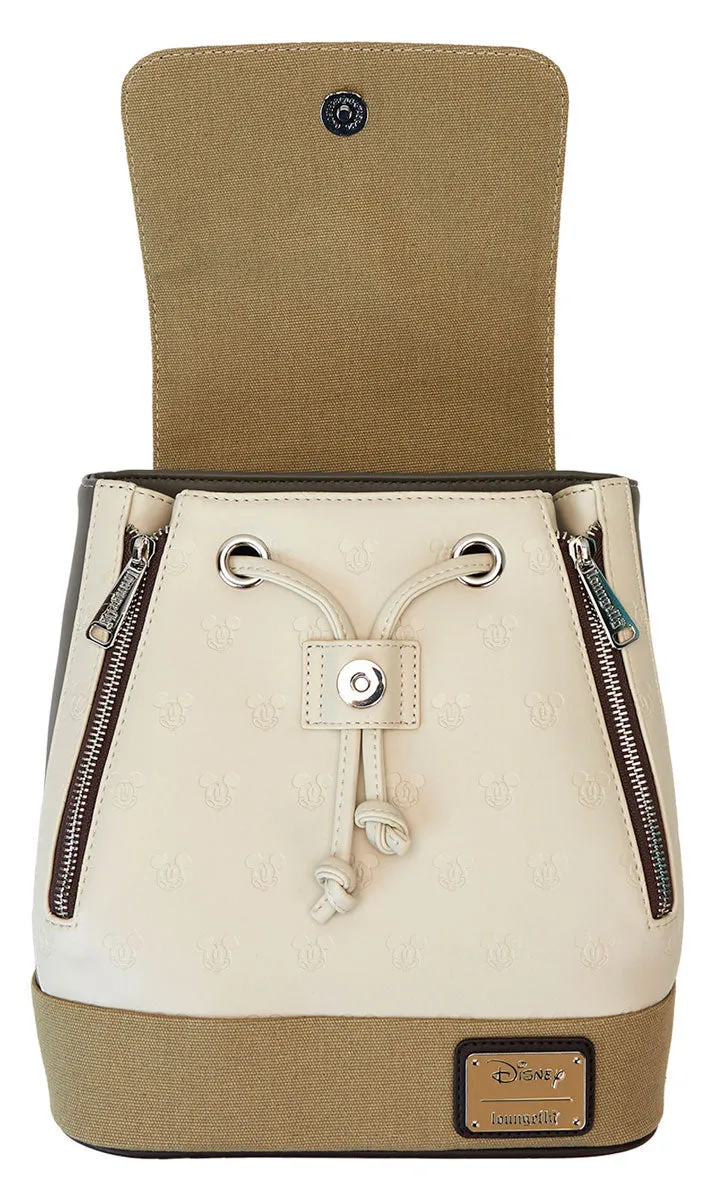 Loungefly Mickey & Friends In Beige Mini Backpack
