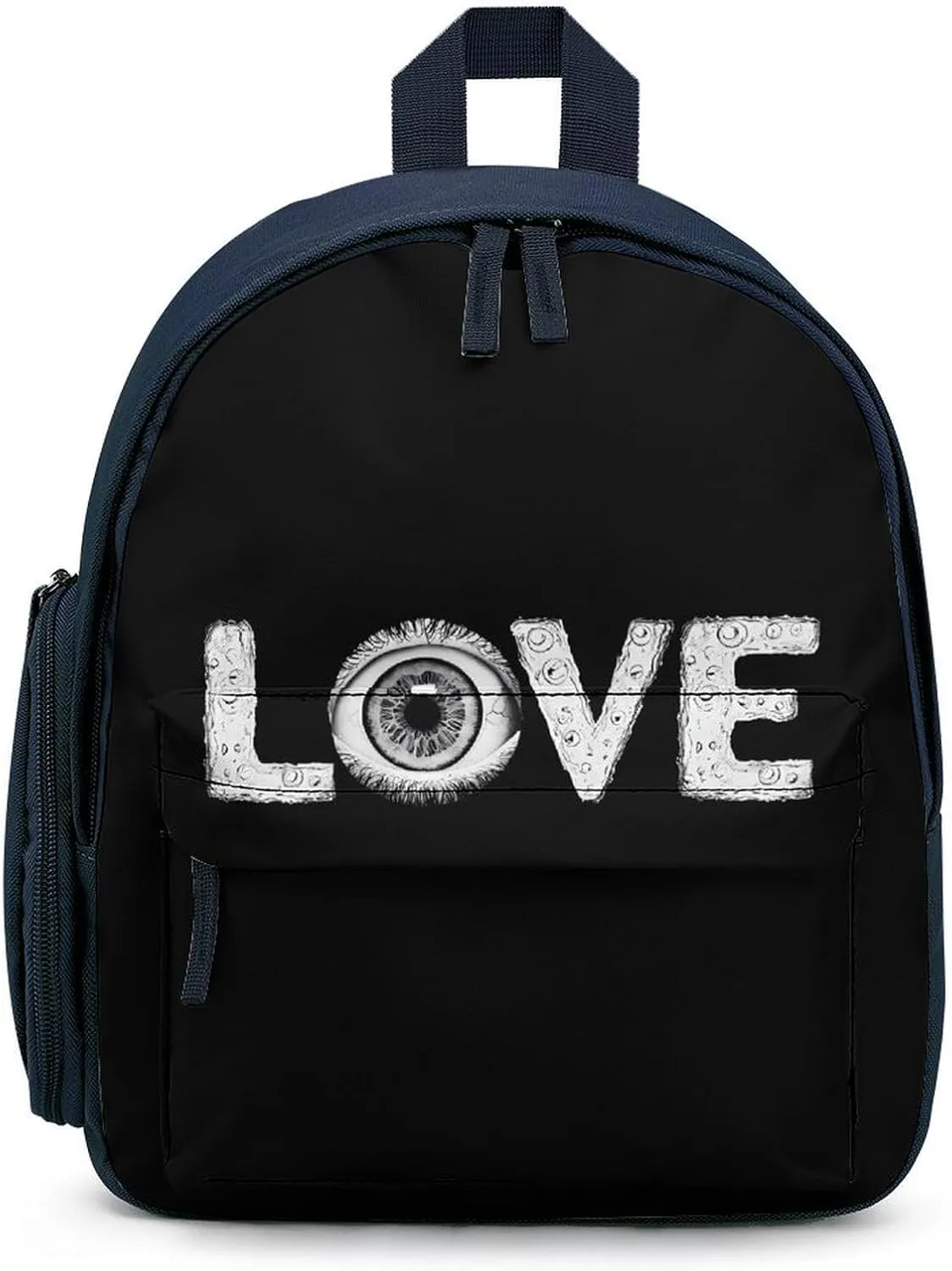 Love Horror Eyeballs Cute Backpack Basic Adjustable Bag Simple Small Daypack Camping Park Blue-style