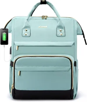LOVEVOOK Laptop Backpack for Women Backpack Purse 15.6 Inch Travel Work Nurse Teacher Bag Large Capacity Computer Backpack with USB Port
