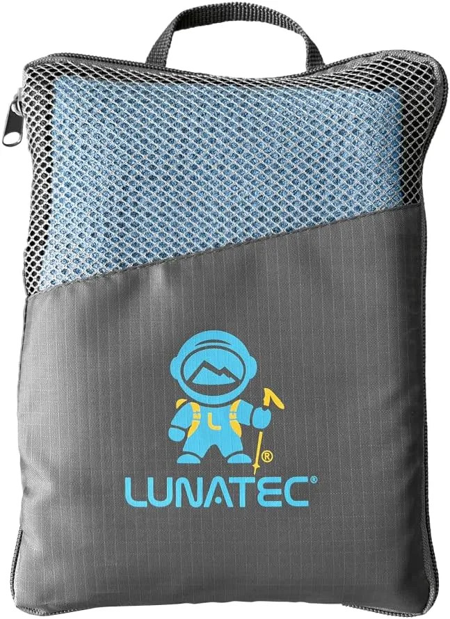 Lunatec Premium Waffle Weave Microfiber Travel Towel. Quick Drying Travel Essential Camping Towel.