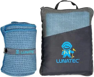 Lunatec Premium Waffle Weave Microfiber Travel Towel. Quick Drying Travel Essential Camping Towel.