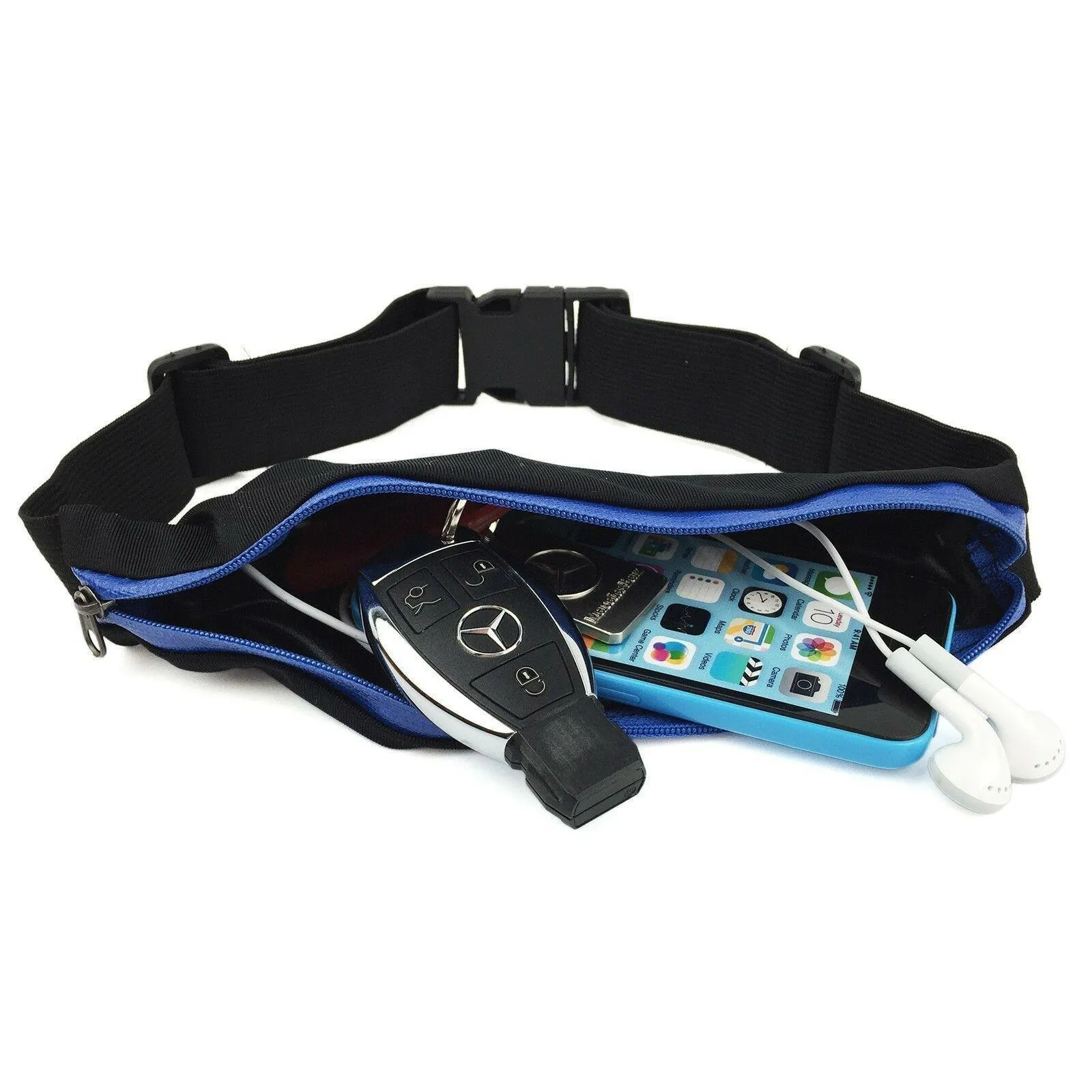 Lycra Waist Running Belt Bum Bag Pocket for Jogging Hiking Cycling Travel