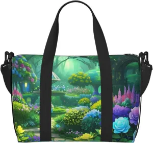Magic Garden Travel Duffel Bag Tote Carry On Luggage Bag Water Resistant Weekender Overnight Bags For Foldable