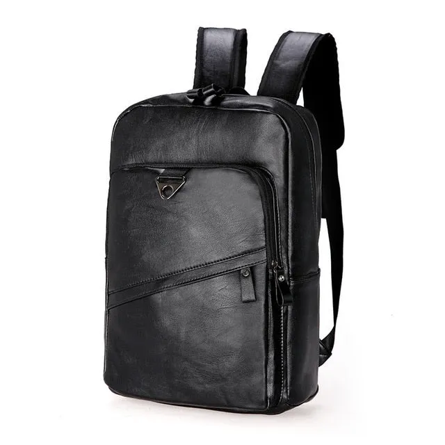 Male Bag Discounted Men On-sale Man Backpack Leather Large PU Fashion Mochila Travel Laptop Waterproof Backpacks Teenager Capacity