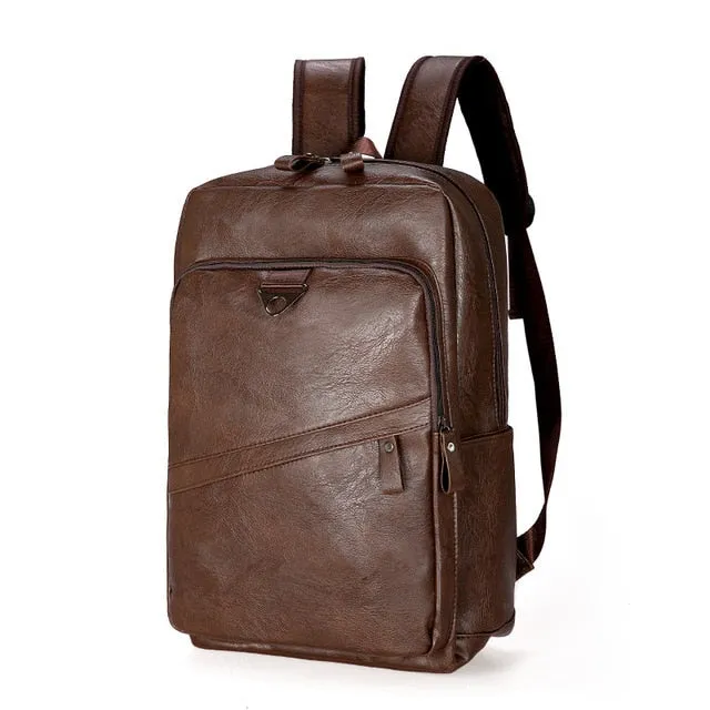 Male Bag Discounted Men On-sale Man Backpack Leather Large PU Fashion Mochila Travel Laptop Waterproof Backpacks Teenager Capacity