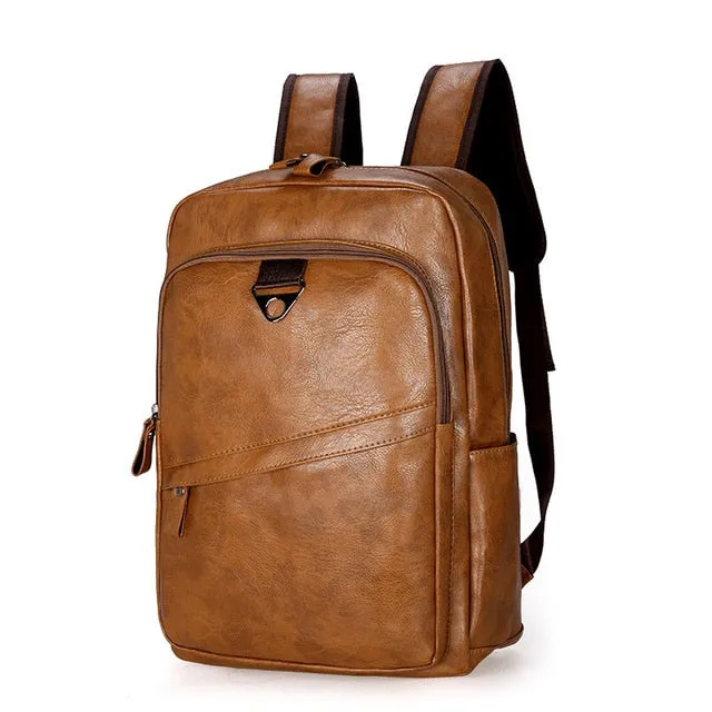 Male Bag Discounted Men On-sale Man Backpack Leather Large PU Fashion Mochila Travel Laptop Waterproof Backpacks Teenager Capacity