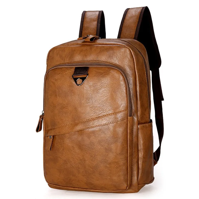 Male Bag Discounted Men On-sale Man Backpack Leather Large PU Fashion Mochila Travel Laptop Waterproof Backpacks Teenager Capacity