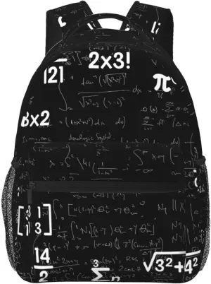 Math Equations Notations Chalkboard Backpacks 15 Inch Laptop Backpack Multipurpose Double Shoulder Bag For Men Women Gifts