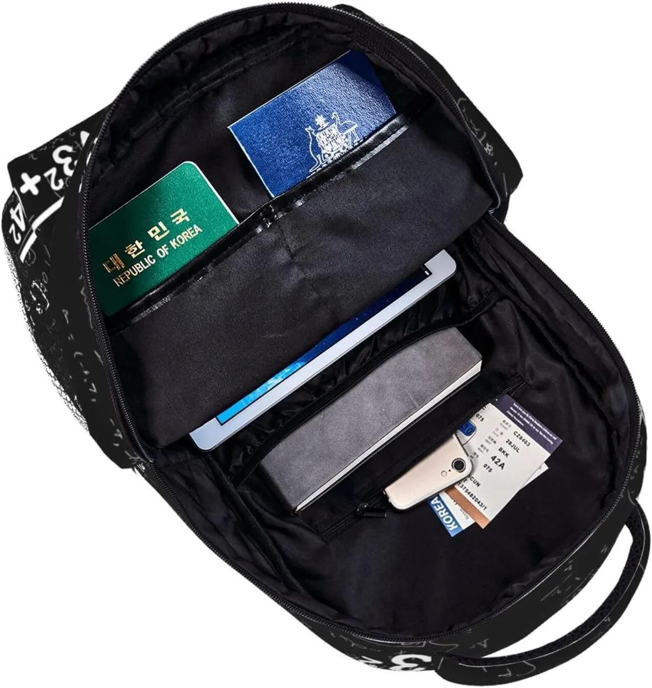 Math Equations Notations Chalkboard Backpacks 15 Inch Laptop Backpack Multipurpose Double Shoulder Bag For Men Women Gifts