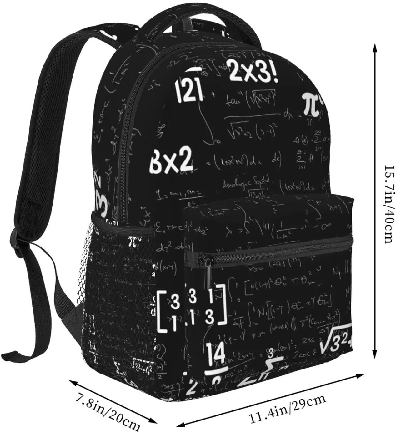 Math Equations Notations Chalkboard Backpacks 15 Inch Laptop Backpack Multipurpose Double Shoulder Bag For Men Women Gifts