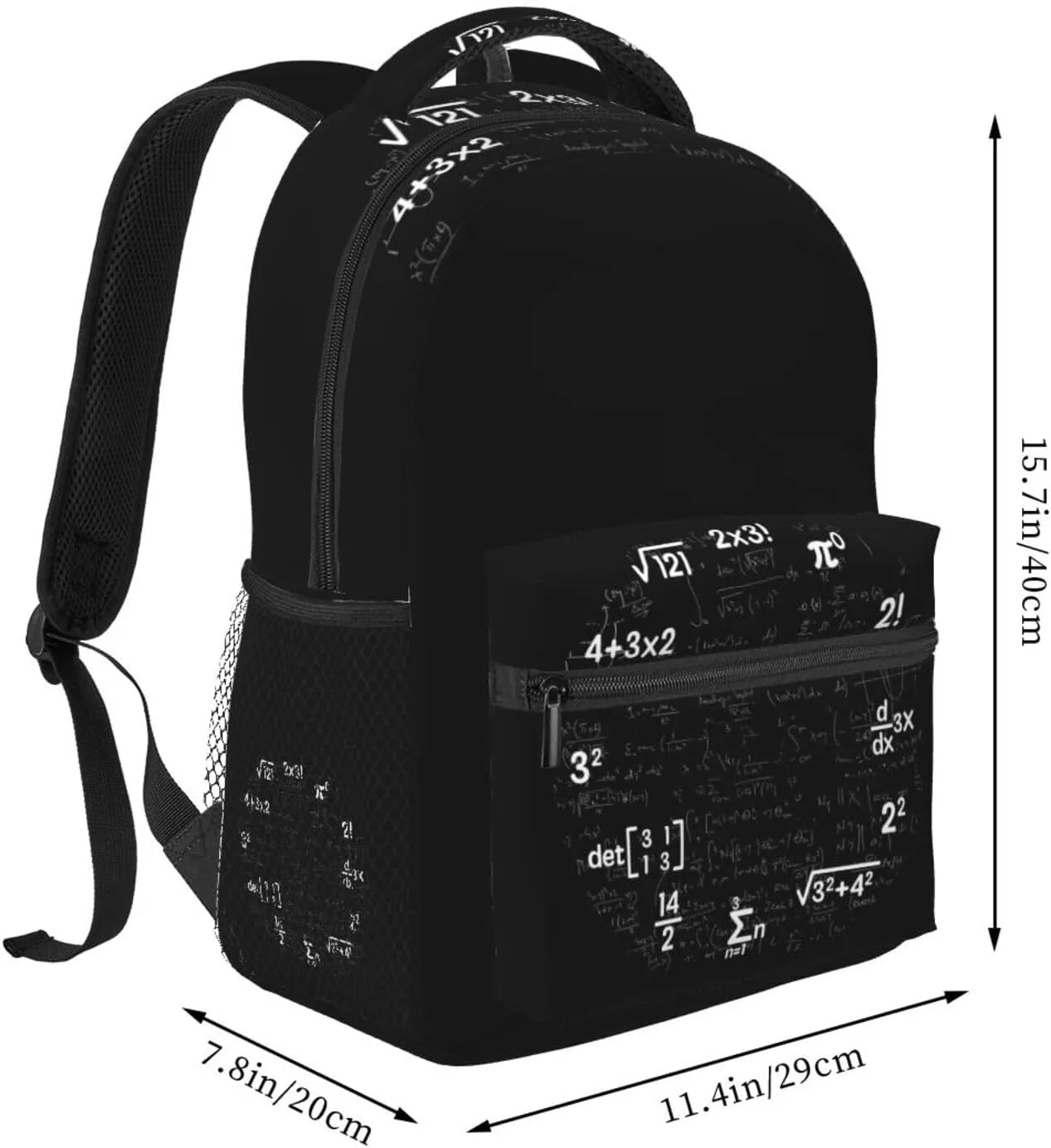 Math Equations Notations Chalkboard Casual Backpack Sport Backpacks Work Travel Rucksack Lightweight Laptop Daypack Adjustable Straps Bags with Pockets for Cycling Hiking