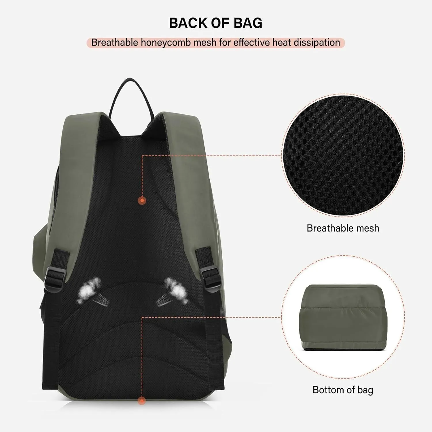 MCHIVER Tennis Bags for Men Women Tennis Backpack Hold 2 Rackets Badminton Racquet Backpack 11.81 * 7.87 * 17.11in
