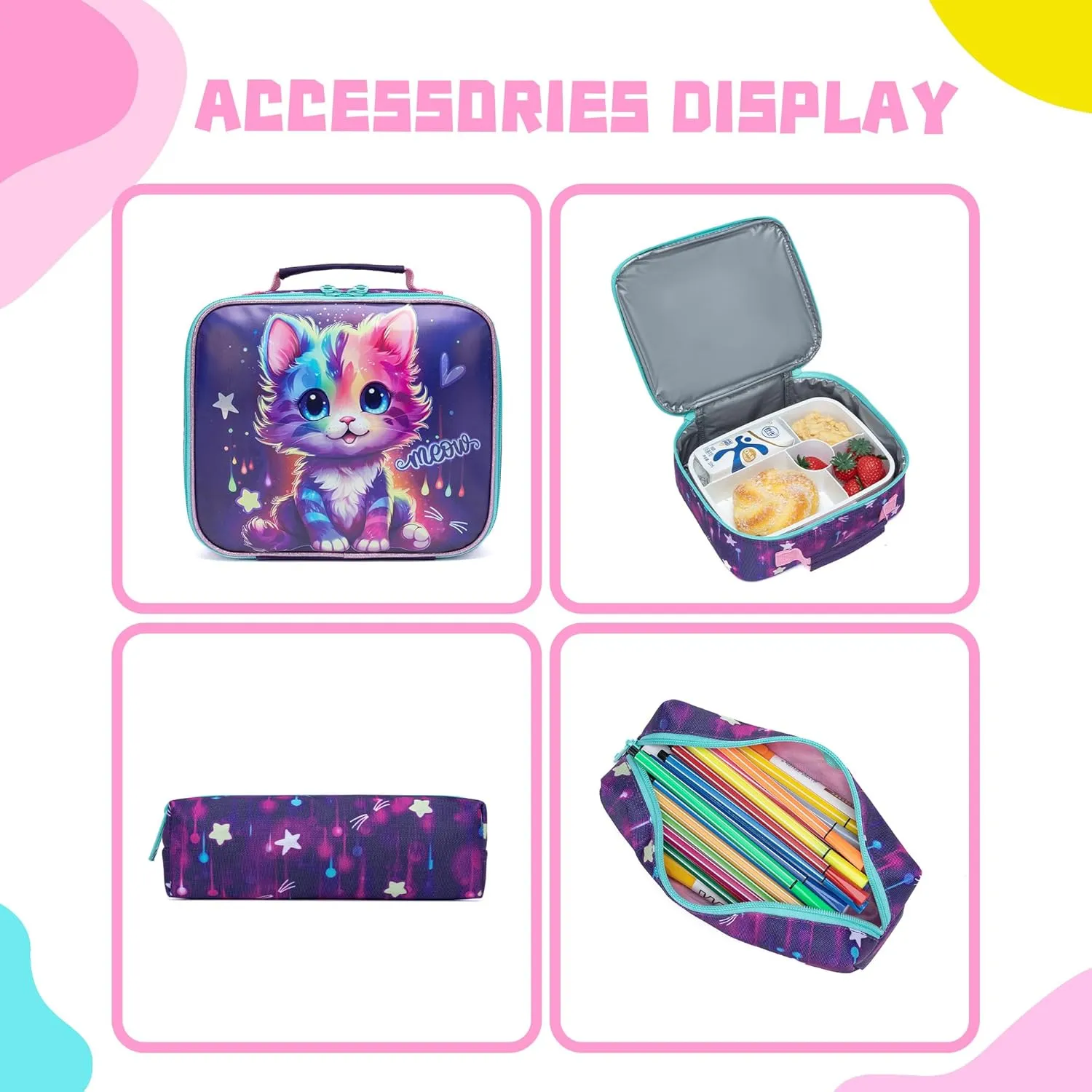 Meetbelify Rolling Backpacks for Girls Backpacks with Wheels for Elementary Students Kids Travel Luggage for Girls Ages 6-8