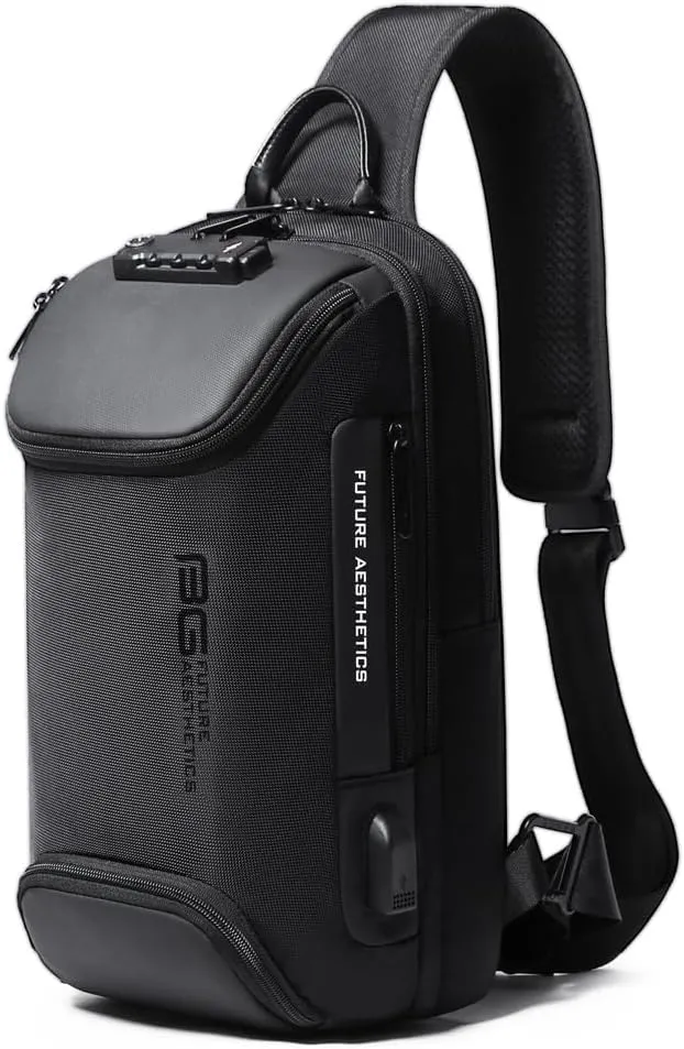 Men's Chest Anti theft Backpack Unisex USB Crossbody Bag Men's Fashion Casual Shoulder Bag Single Shoulder Bag