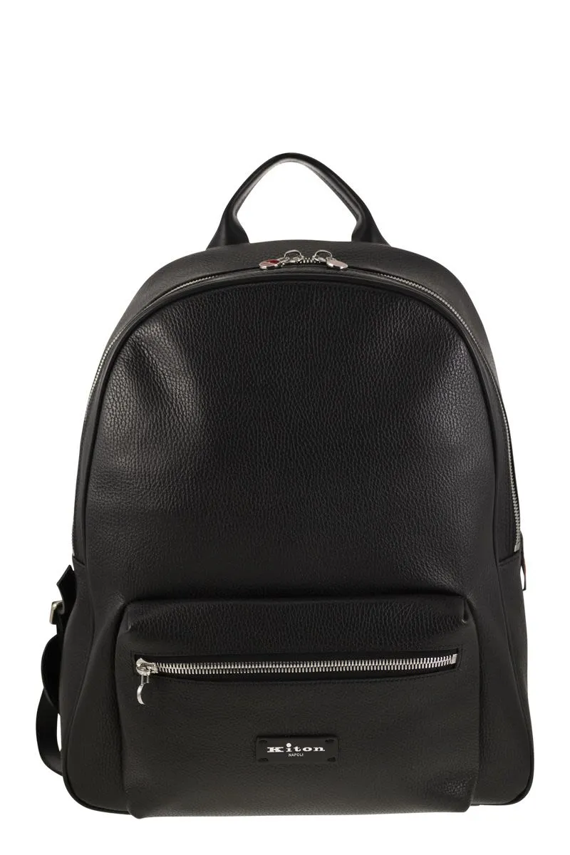 Men's Leather Backpack in Black | UBA0021