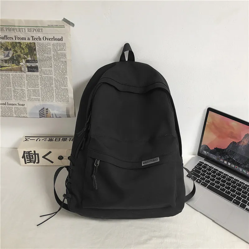 Men's Simple Large Capacity Female Junior High Backpacks