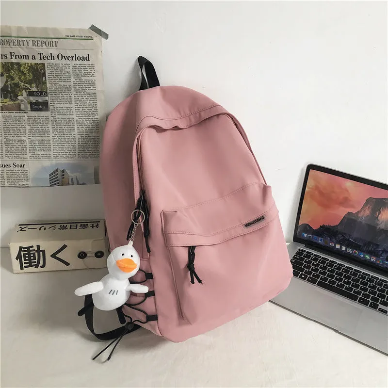 Men's Simple Large Capacity Female Junior High Backpacks