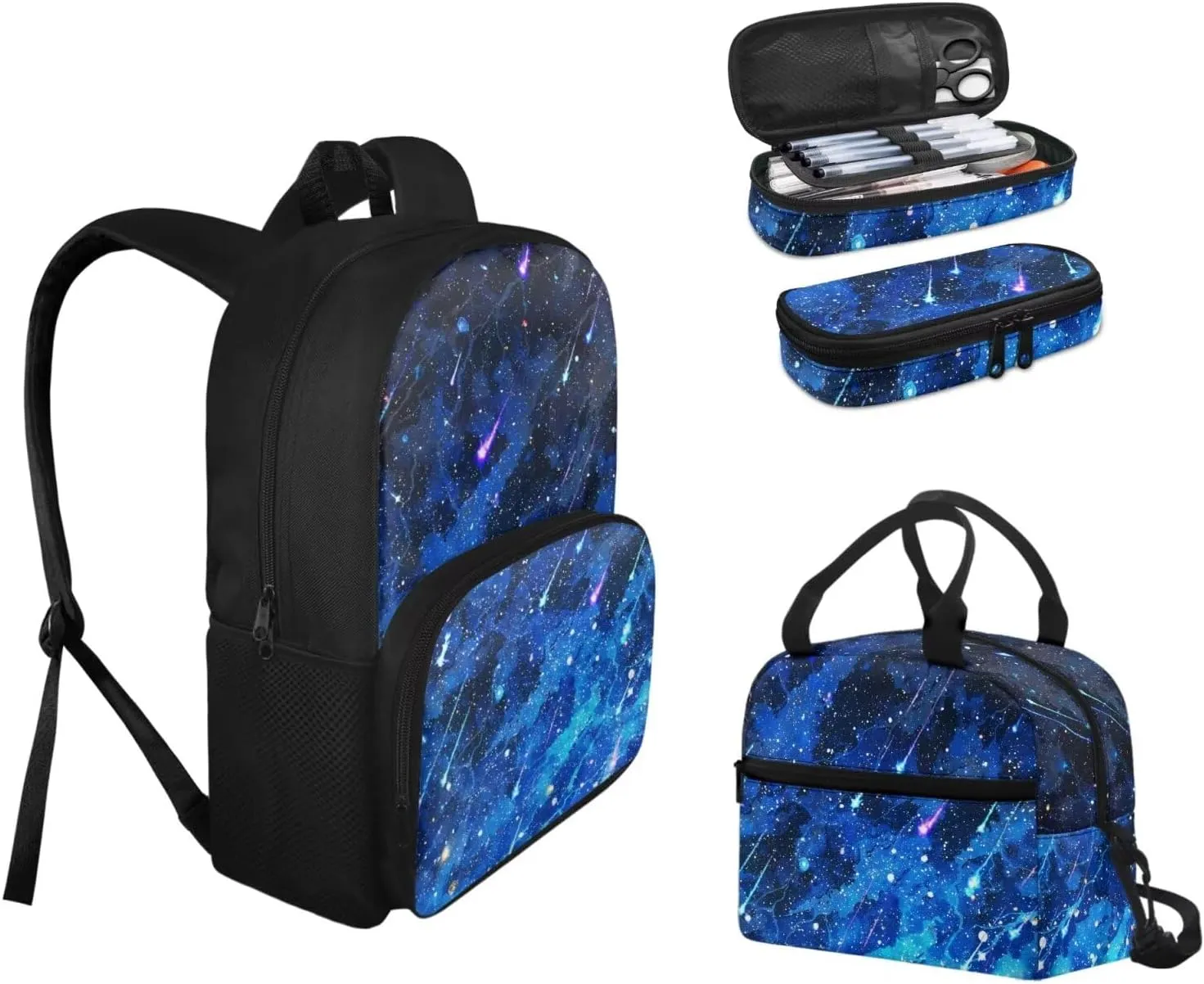 Meteoric Sky 3 Pcs Bag 5-8 Lightweight Toddler Backpack for Boys Preschool Backpack Tennis for Kids Boys 15'' Fit Sports Elementary School