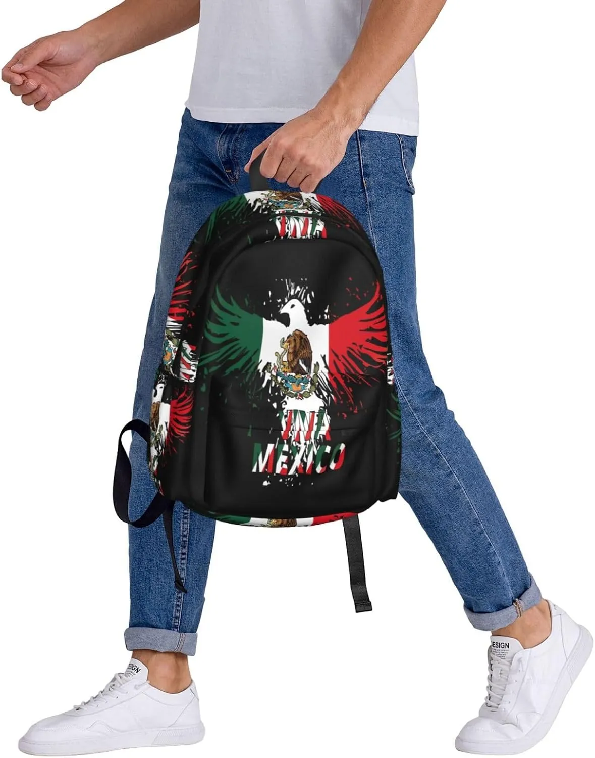 Mexico Eagle Mexican MX National Flags Laptop Backpack Work Travel Backpacks Business Rucksack Casual Outdoor Daypack with Adjustable Strap Bags for Sports Office Gym Hiking