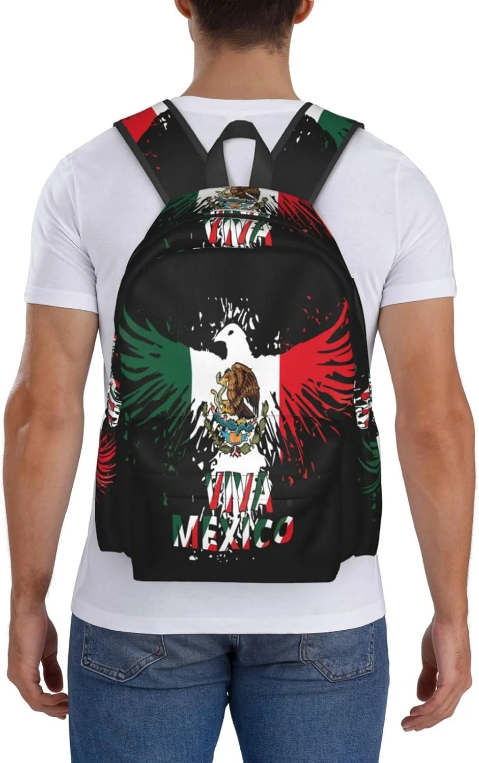 Mexico Eagle Mexican MX National Flags Laptop Backpack Work Travel Backpacks Business Rucksack Casual Outdoor Daypack with Adjustable Strap Bags for Sports Office Gym Hiking