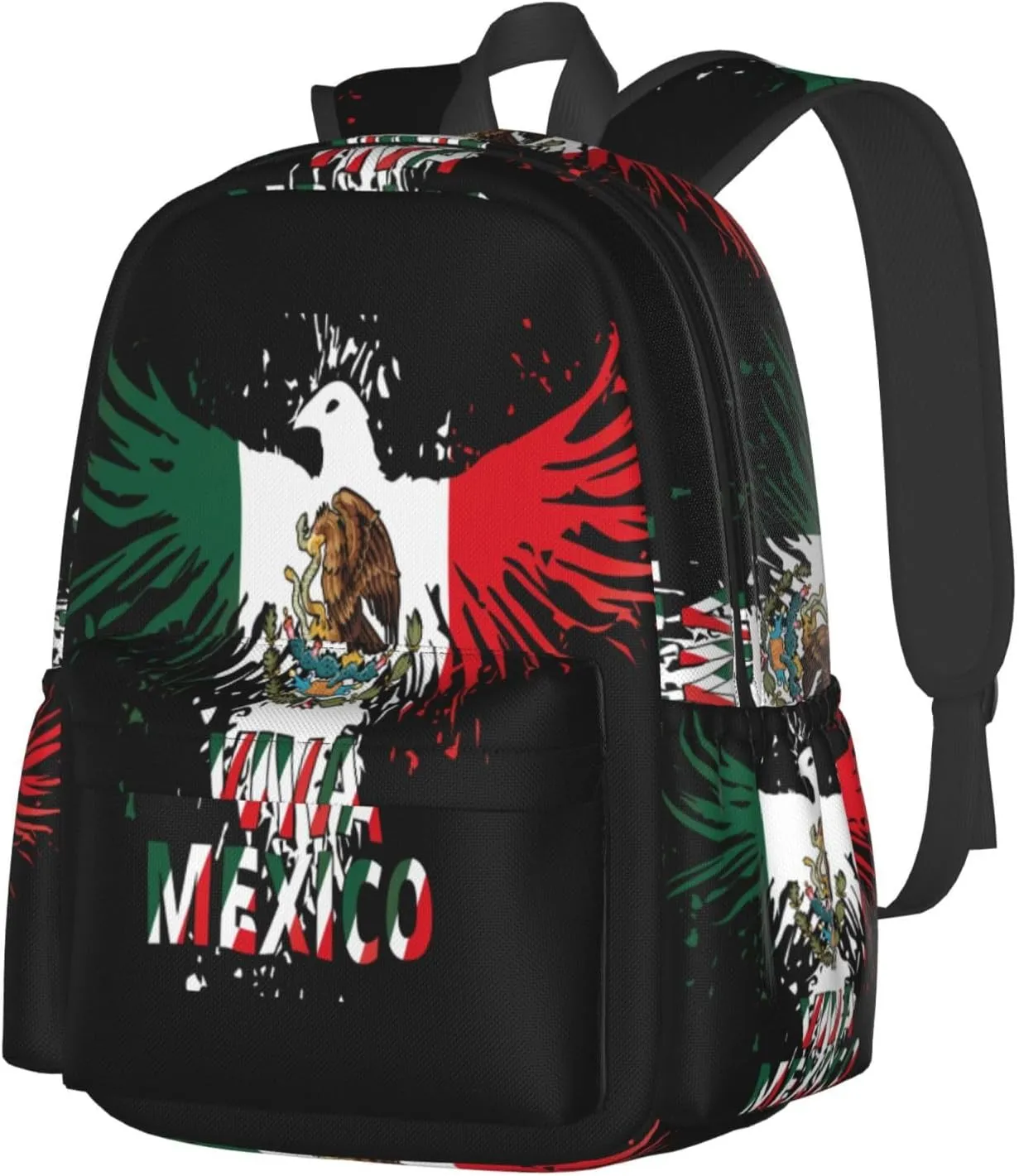 Mexico Eagle Mexican MX National Flags Laptop Backpack Work Travel Backpacks Business Rucksack Casual Outdoor Daypack with Adjustable Strap Bags for Sports Office Gym Hiking