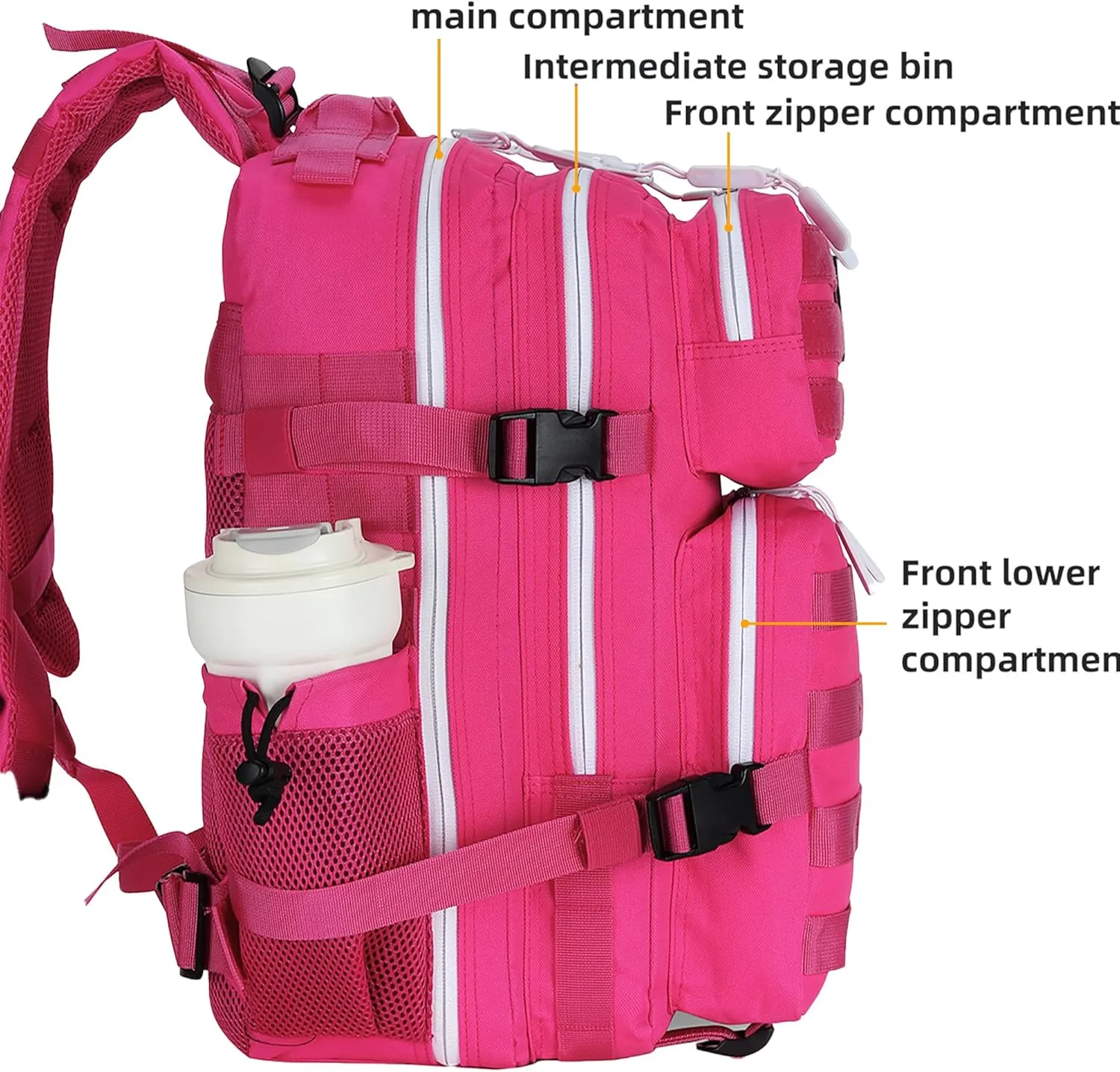 Military 45L Tactical Assault Backpack 3 day assault pack with Molle Waterproof backpack Rucksack for Tactical Backpacks