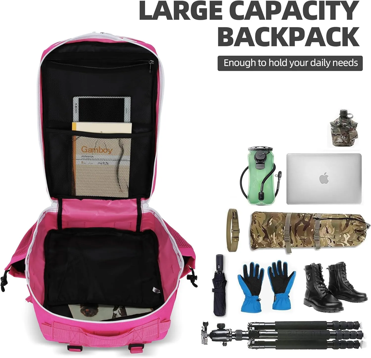 Military 45L Tactical Assault Backpack 3 day assault pack with Molle Waterproof backpack Rucksack for Tactical Backpacks