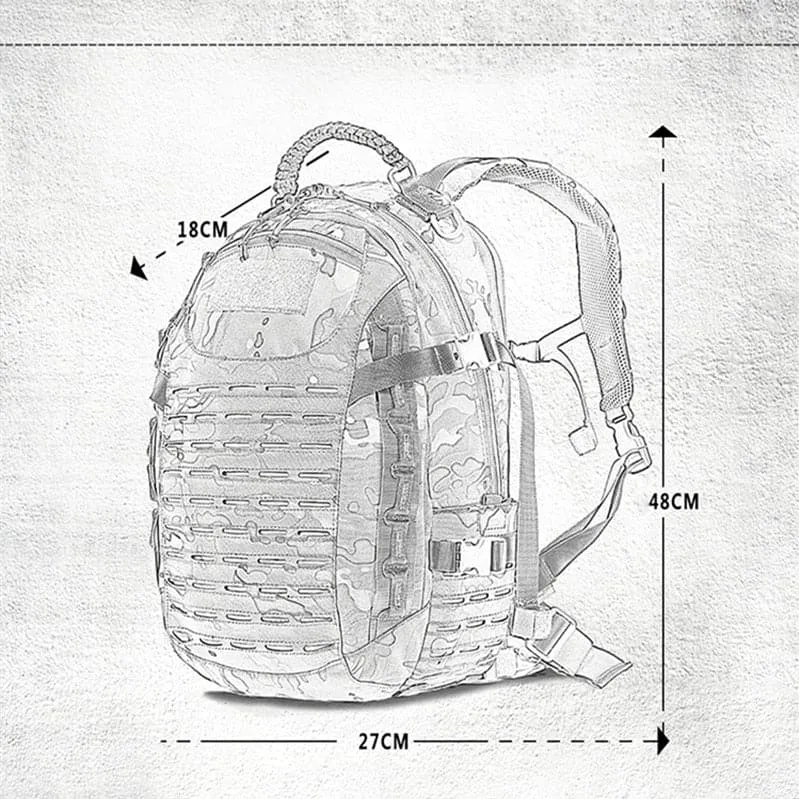 Military Assault Hiking Camping Range Backpack with Multiple Compartments