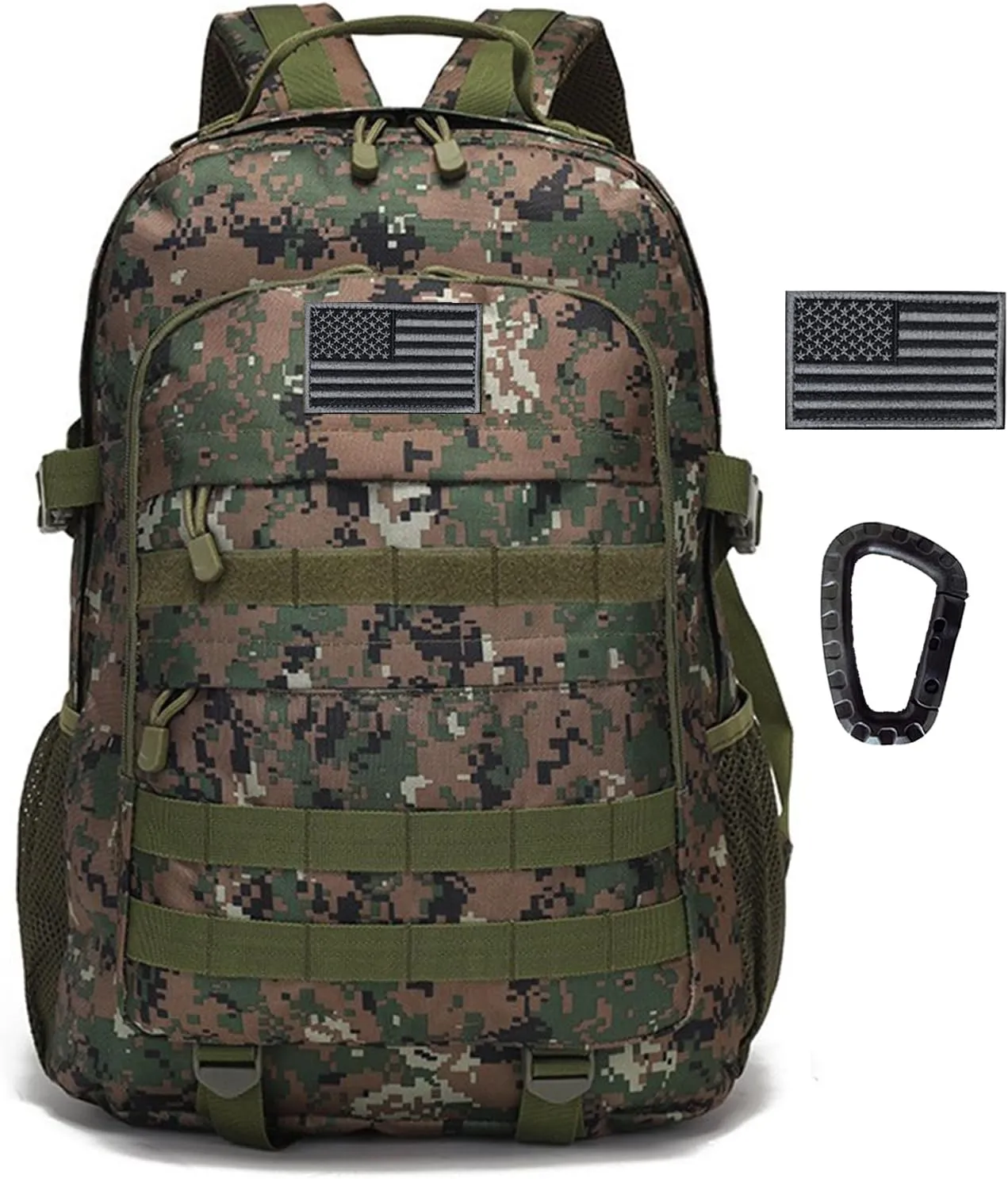 Military Tactical Backpack, 30L Hiking Daypack Water-Resistant 3 Day Assault Backpacks Molle Army Pack (Jungle Camo)