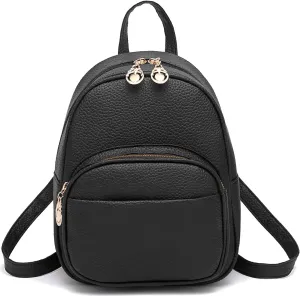 Mini Backpack for Women Girls Leather Backpacks Casual Small Daypack Shoulder Bag with Pockets