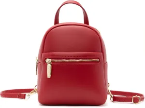 Mini Backpack Purse for Girls Teenager Cute Leather Backpack Women Small Shoulder Bag Handbags Red