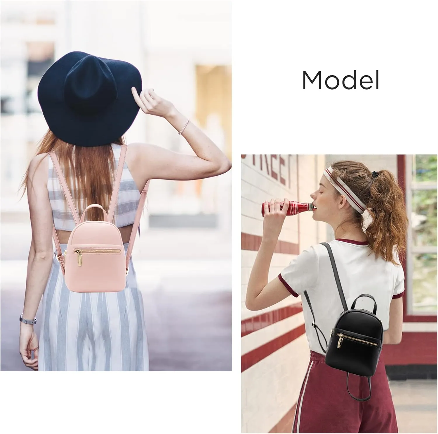 Mini Backpack Purse for Girls Teenager Cute Leather Backpack Women Small Shoulder Bag Handbags Red