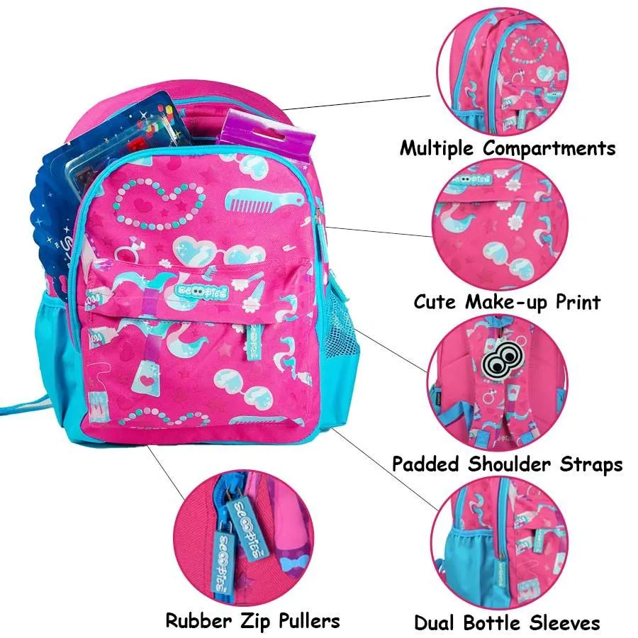 Miss Oolala Bag  | Chic Design | Make-up Print  | Girls Fav  |  Dual Water Sleeves |  3 Compartments |  Separate A4 Size Pocket